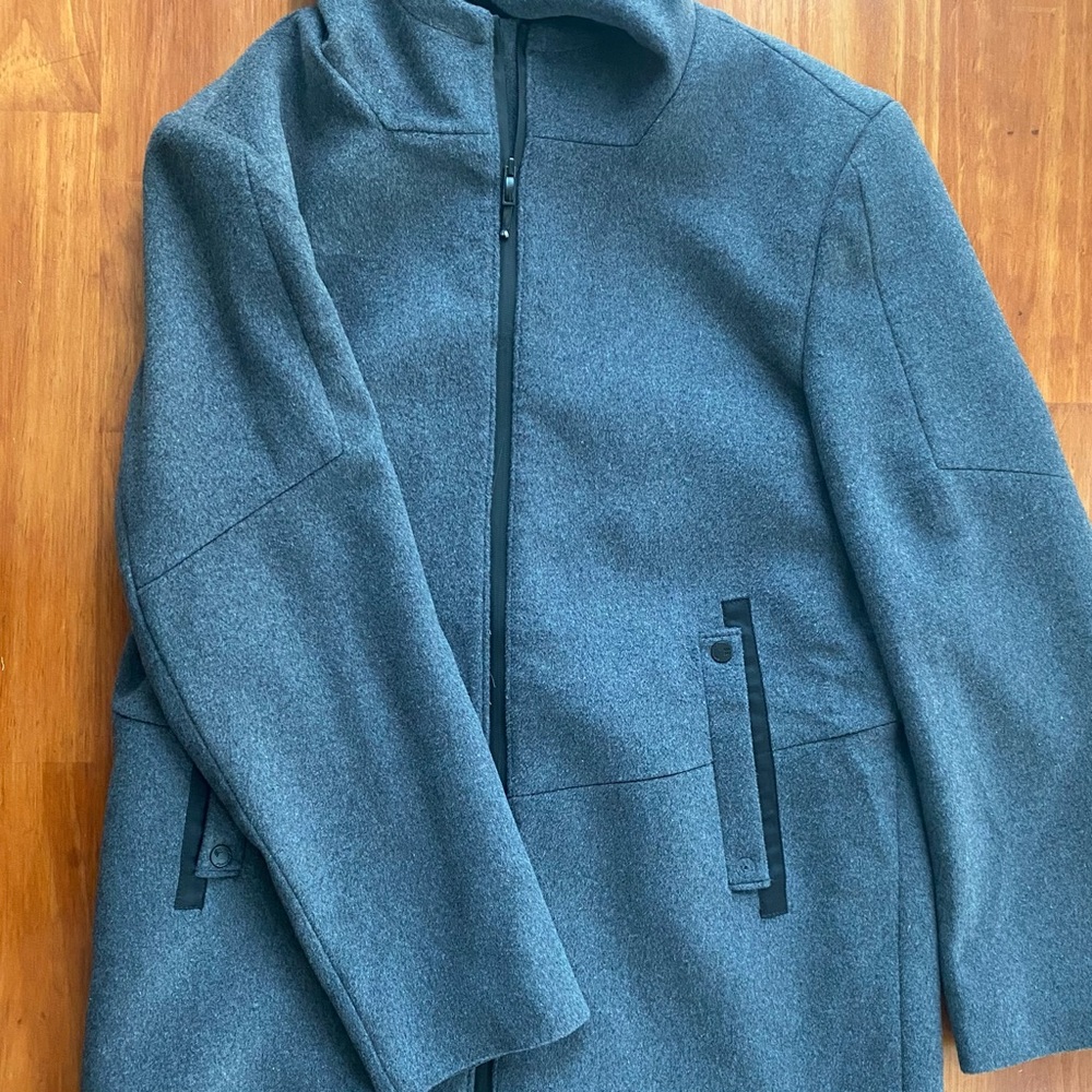 Grey Long Peacoat
